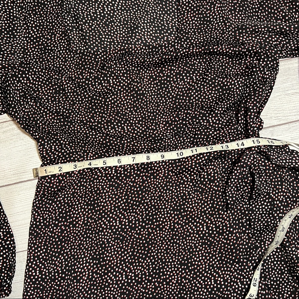 EXPRESS Square Neck Ruffle Wrap Dress - Picture 13 of 16